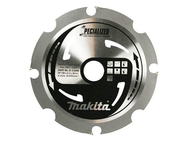 Диск пильный 190х30 мм 4 зуб. по фиброцементу MAKITA, фото 2