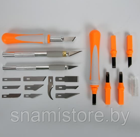 Набор прецизионных ножей для хобби и творчества (22 в 1) JM-G12010, фото 2