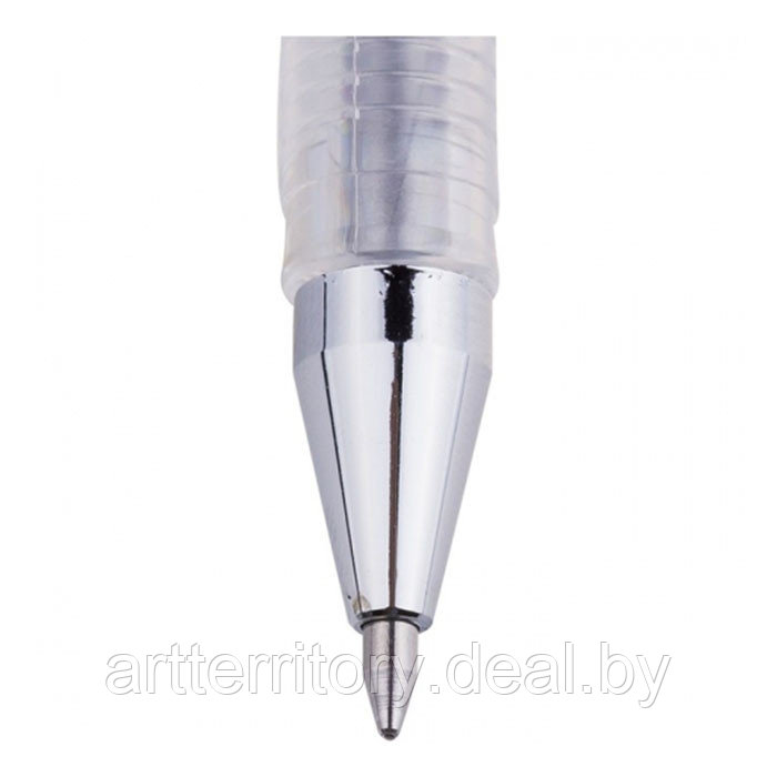 Ручка гелевая CROWN Металлик (0,7мм, серебро) - фото 2 - id-p158811820