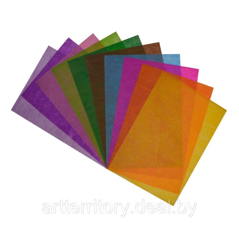 Набор поделочная вуаль "яркие цвета" HobbyTime, А4, 10 цветов, 10 листов - фото 2 - id-p158815888