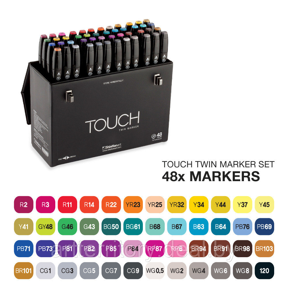 Набор маркеров Touch TWIN 48 цветов - фото 2 - id-p158817239
