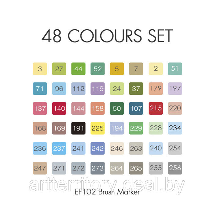 Finecolour набор маркеров Brush Marker, 48 штук - фото 2 - id-p158812248