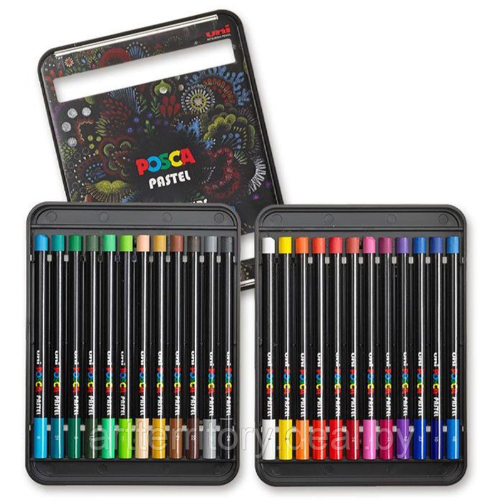 Набор пастелей Mitsubishi Pencil POSCA (24 цвета) - фото 3 - id-p158816768