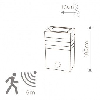 Уличный настенный светильник с датчиком движения Nowodvorski Rio 7017 - фото 2 - id-p159166147