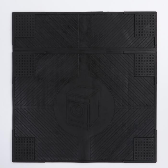 Коврик антивибрационный 65×62×0,7 см, цвет чёрный - фото 1 - id-p157052218