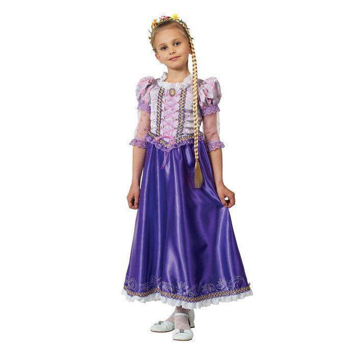 Карнавальный костюм "Принцесса Рапунцель", текстиль, размер 30, рост 116 см - фото 1 - id-p155041181