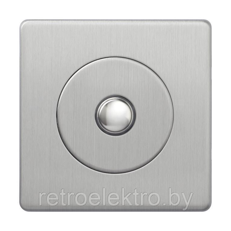 Кнопка выключатель/переключатель 6А в сборе, цвет Brushed Steel (матовая сталь) - фото 2 - id-p159161924