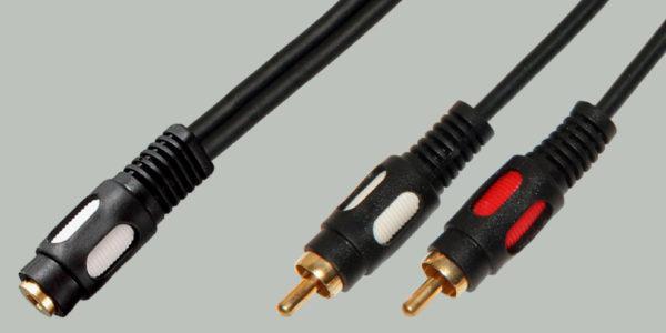 PREMIER Шнур 1 x RCA "гн" – 2 x RCA позолоченный OD4.0x8.0мм