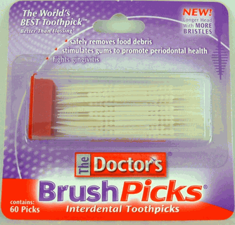 Зубочистки со щеткой The Doctor’s BrushPicks, 60 шт