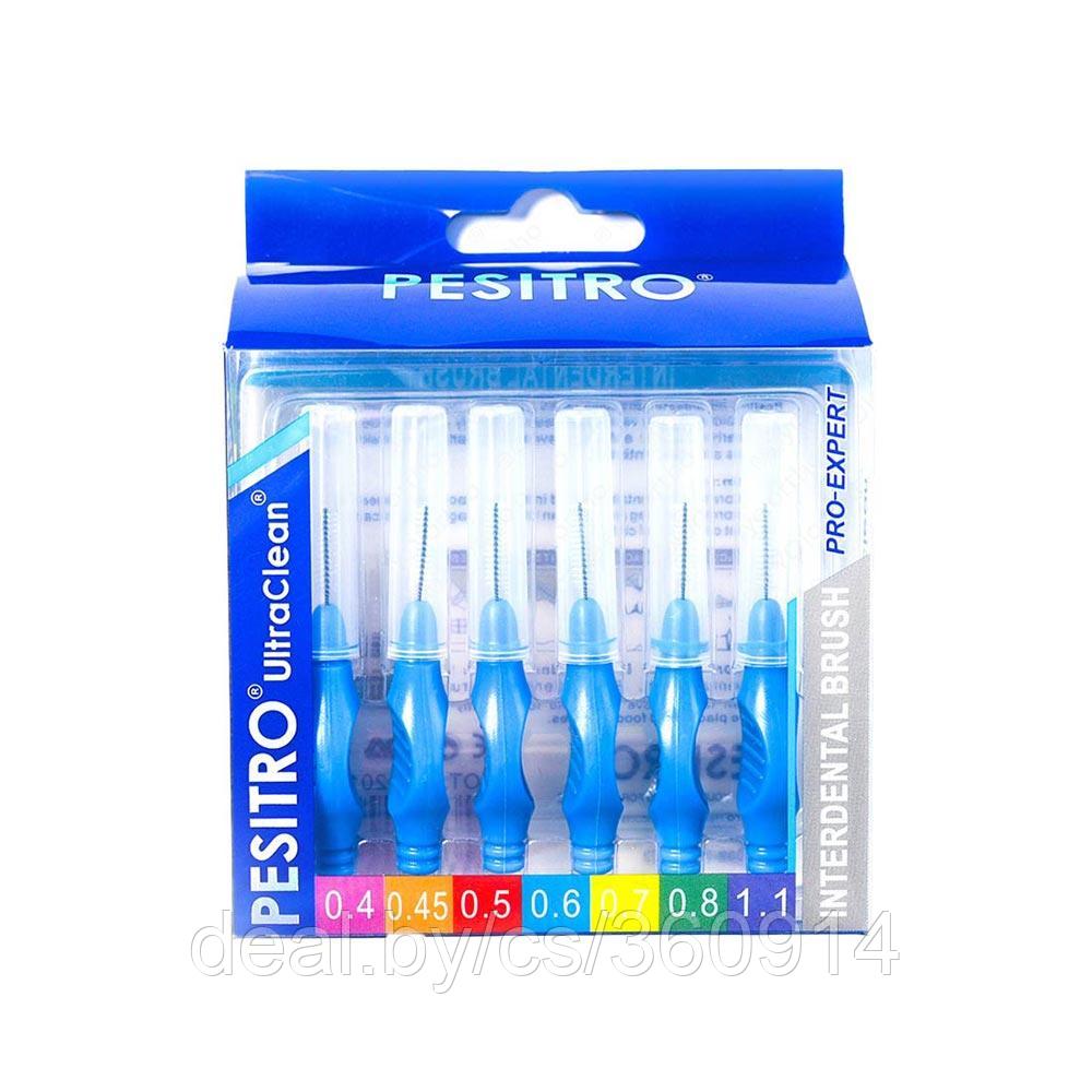 Pesitro Набор межзубных ершиков PESITRO Ortho Standart, толщина 0,6 мм, с прорезиненной ручкой
