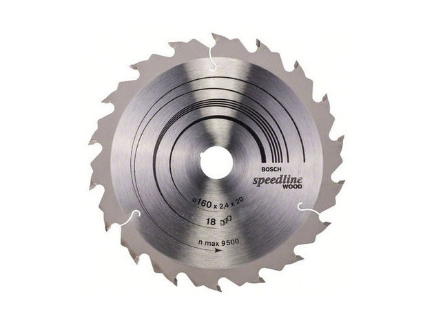 Диск пильный 160х20 мм 18 зуб. по дереву SPEEDLINE WOOD BOSCH (переменный зуб), фото 2