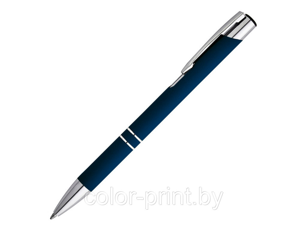 Ручка шариковая, BETA SOFT Soft Touch, металл, темно-синий