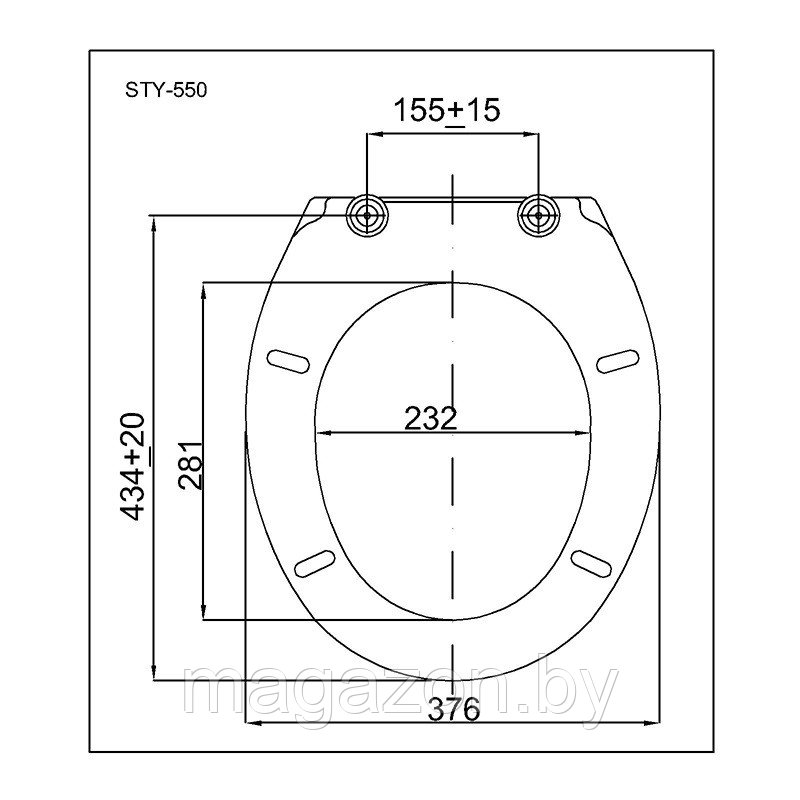 Сиденье для унитаза Styron STY-550 Duna с плавным закрыванием - фото 2 - id-p159211716