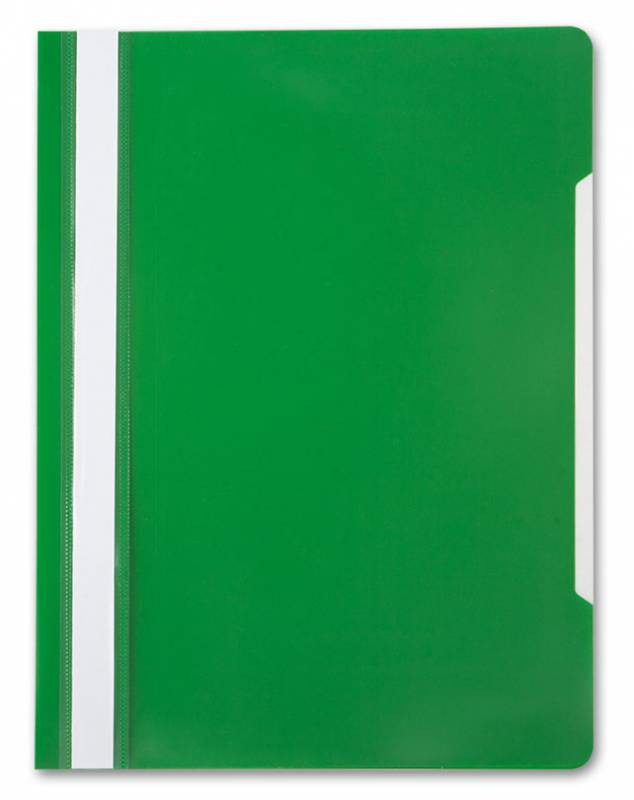 Папка скоросшиватель зеленый А4 Бюрократ, прозрачный, верхний лист пластик - фото 1 - id-p103015132