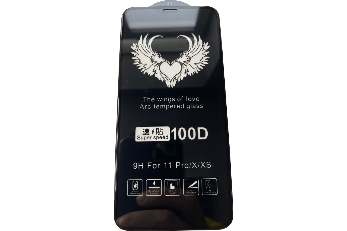 Защитное стекло 3d-100d для Apple Iphone 6 / 6s черный (полная проклейка) - фото 3 - id-p63775270