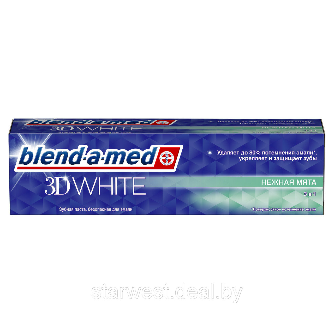 Blend-a-med 3D White 100 мл Зубная паста отбеливающая 3 в 1 с нежной мятой - фото 2 - id-p159234095