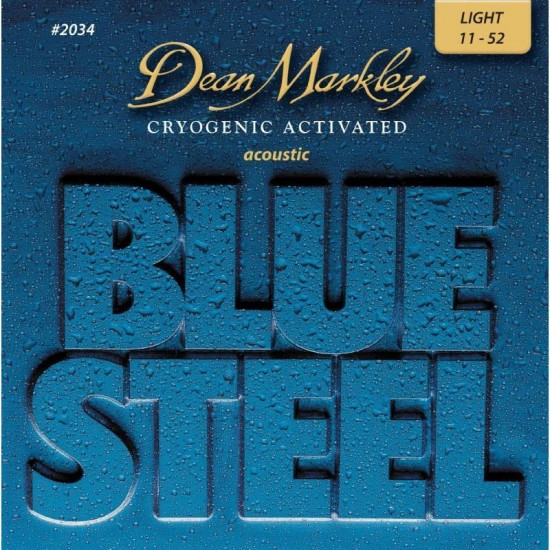 Dean Markley DM2034 Blue Steel Комплект струн для акустической гитары, латунь, 11-52