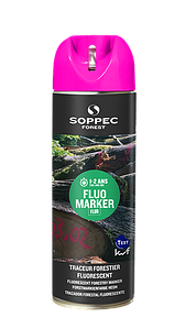 Маркер для древесины, аэрозольный, флуоресцентный Soppec Fluo Marker