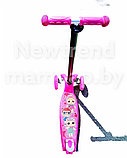 Самокат детский трехколесный  scooter 8523 maxi delanit регулируемая ручка, свет.колесо, фото 6