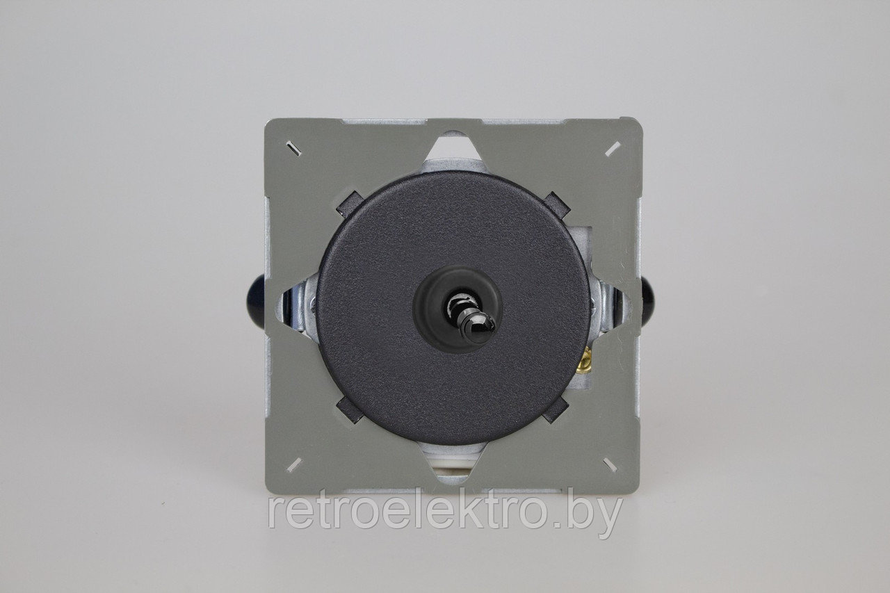 Одноклавишный тумблерный выключатель/переключатель 10А, цвет Matt Black (Матовый черный)