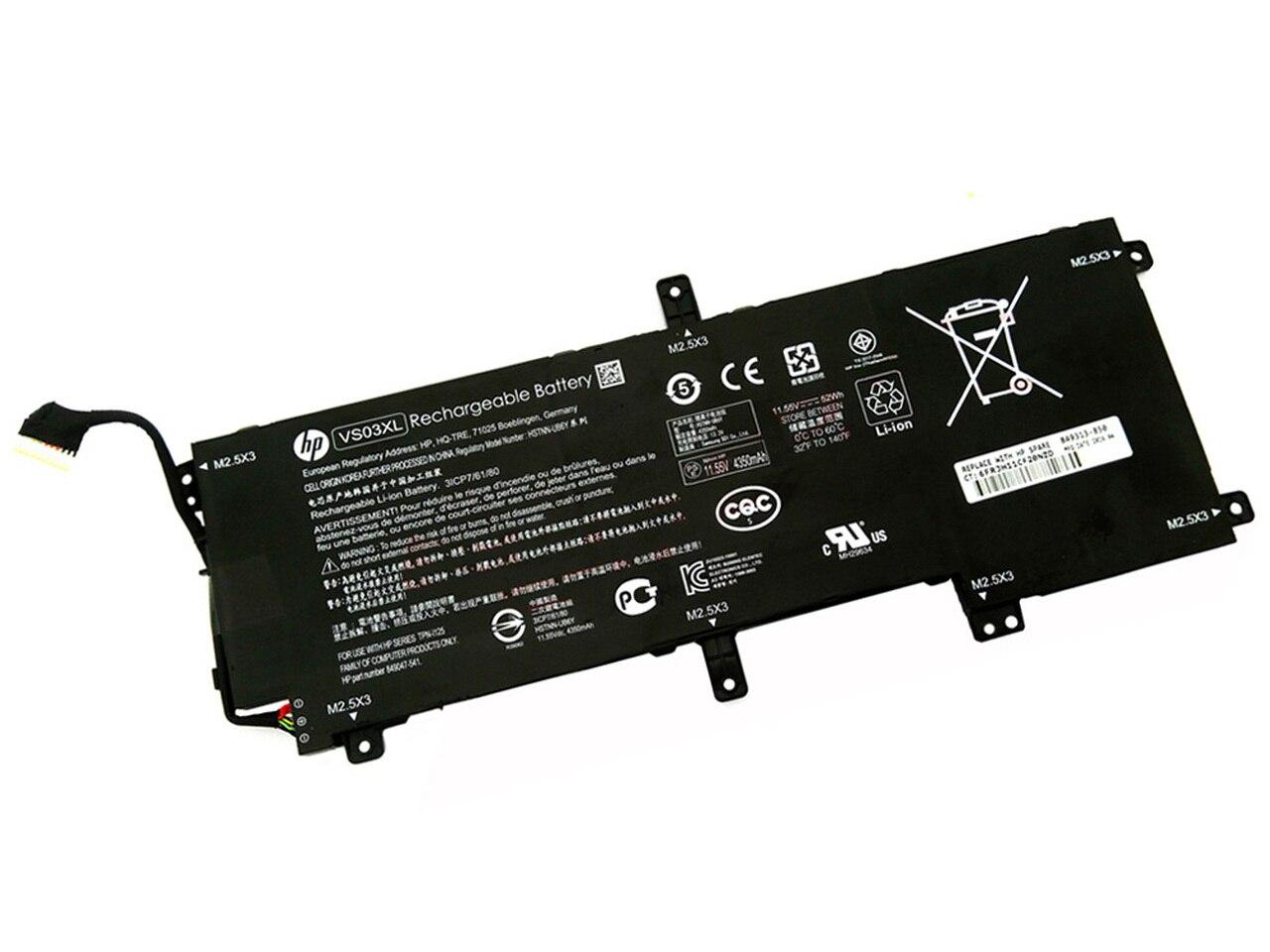 Аккумулятор (батарея) для ноутбука HP Envy 15-AS014 (VS03XL) 11.55V 4350mAh