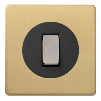 Одноклавишный выключатель/переключатель 10А, цвет Matt Black (Матовый черный), фото 2