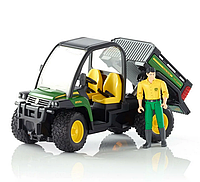 Игрушка Bruder Мини-самосвал John Deere Gator XUV 855D c фигуркой водителя 02490