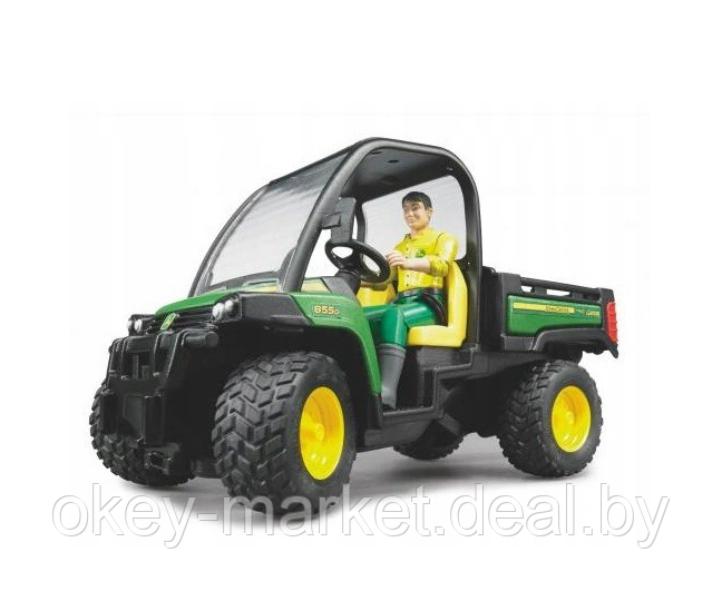 Игрушка Bruder Мини-самосвал John Deere Gator XUV 855D c фигуркой водителя 02490 - фото 2 - id-p159247957