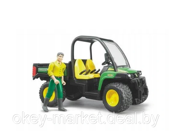 Игрушка Bruder Мини-самосвал John Deere Gator XUV 855D c фигуркой водителя 02490 - фото 6 - id-p159247957