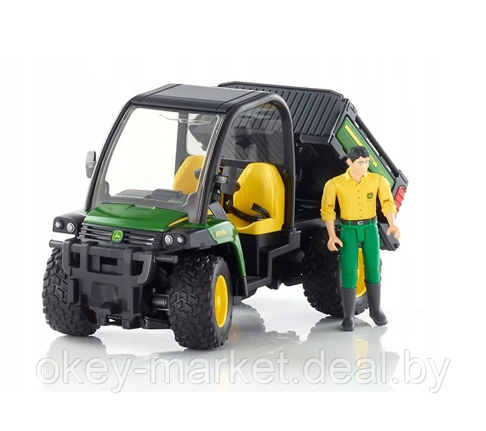 Игрушка Bruder Мини-самосвал John Deere Gator XUV 855D c фигуркой водителя 02490 - фото 10 - id-p159247957