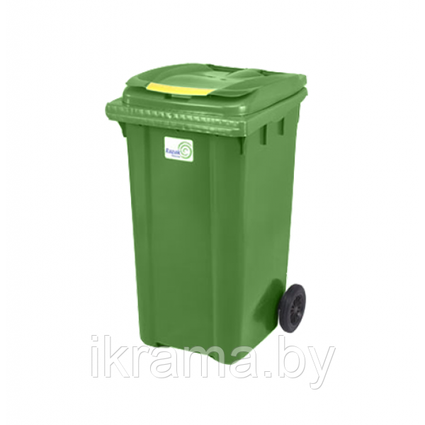 Мусорный контейнер 240 литров, зеленый - фото 1 - id-p159268176