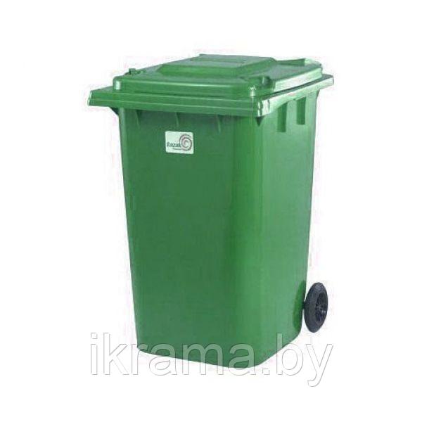 Мусорный контейнер 360 литров, зеленый - фото 1 - id-p159268177