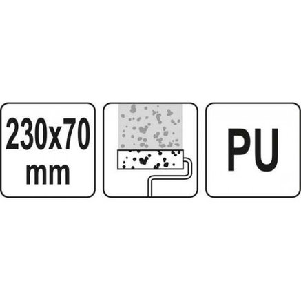 Валик структурный декоративный полиуретановый с ручкой 250х70мм. (каменная стена) "Yato"YT-51961, фото 2