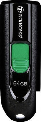 USB Flash Transcend JetFlash 790C 64GB (черный/зеленый), фото 2