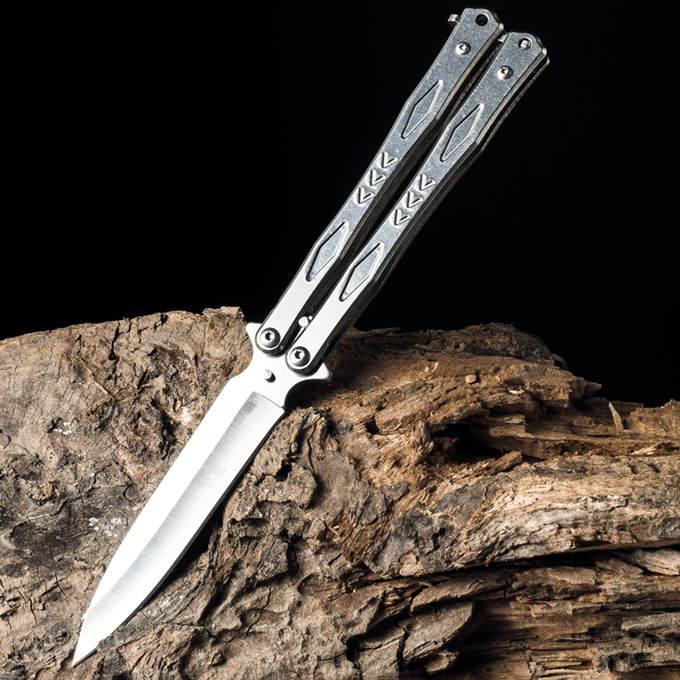 Нож складной Бабочка серебро Ромбы - фото 1 - id-p158806929