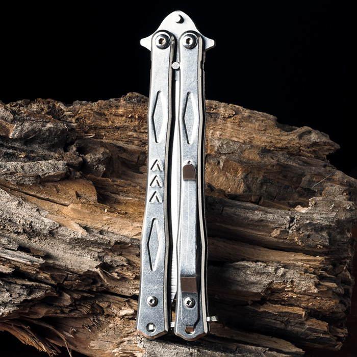 Нож складной Бабочка серебро Ромбы - фото 2 - id-p158806929