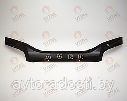 Дефлектор капота для Chevrolet Aveo (2003-2006) sedan / (2003-2008) htb / Шевроле Авео [CH01] VT52