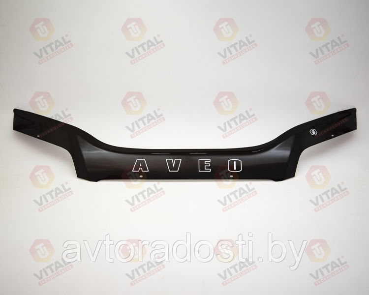 Дефлектор капота для Chevrolet Aveo (2003-2006) sedan / (2003-2008) htb / Шевроле Авео [CH01] VT52 - фото 1 - id-p75800149