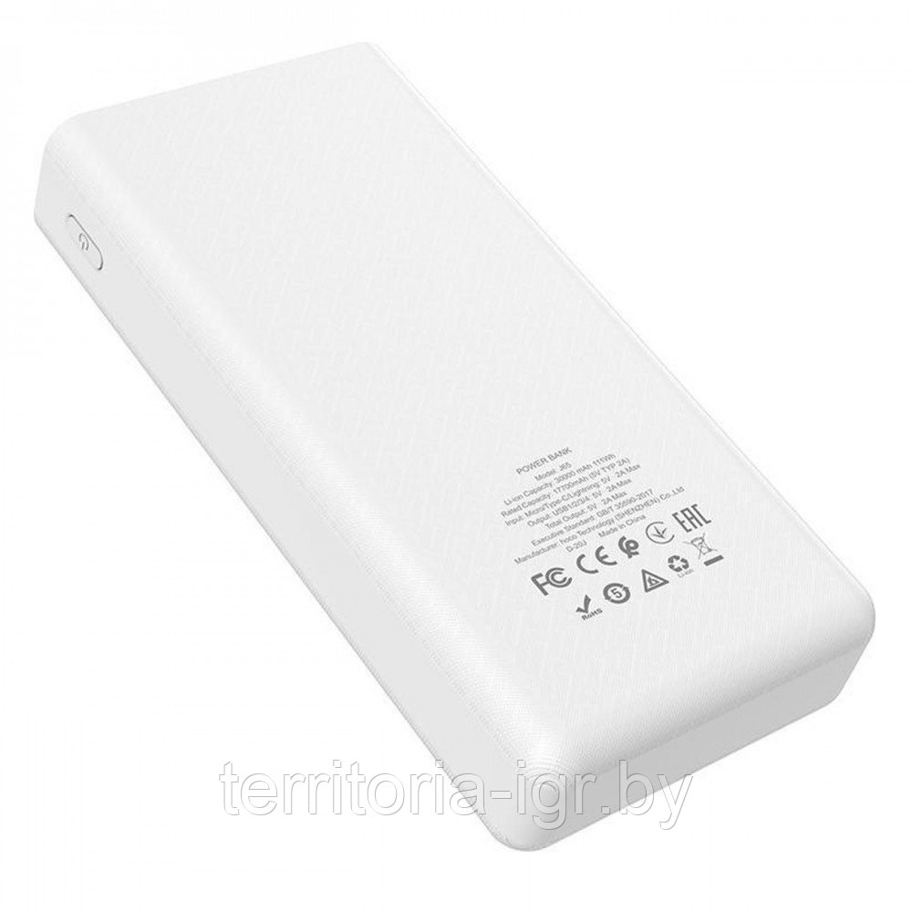 Внешний аккумулятор J65 30000mAh 2А белый Hoco power bank - фото 6 - id-p159308712