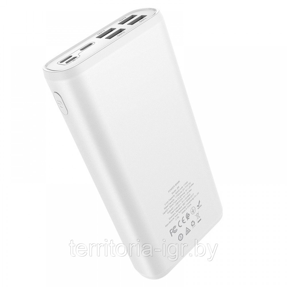 Внешний аккумулятор J60 30000mAh 2А черный|белый Hoco power bank - фото 4 - id-p159309006