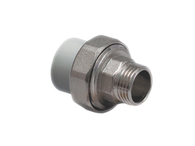 Муфта комб.разъемная (американка) наруж.рез  25х1/2 (120/20) серый