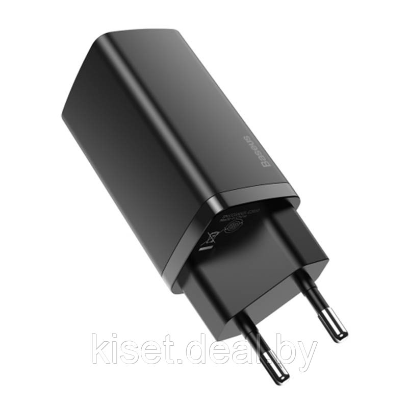 Сетевое зарядное устройство Baseus GaN Lite CCGAN2L-B01 USB-A - Type-C 65W черный - фото 1 - id-p159315790