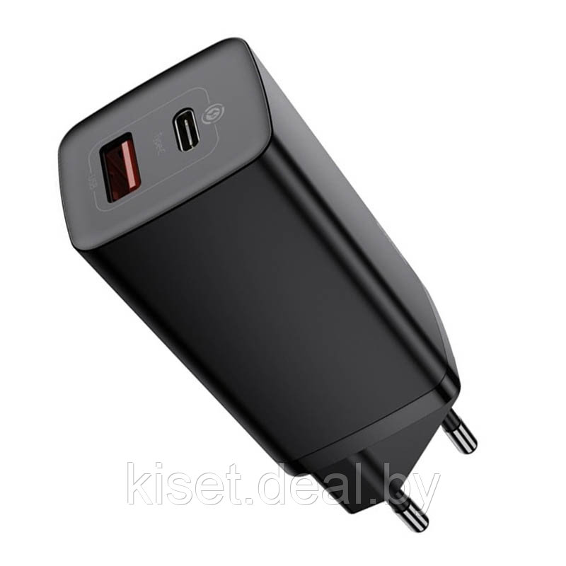 Сетевое зарядное устройство Baseus GaN Lite CCGAN2L-B01 USB-A - Type-C 65W черный - фото 2 - id-p159315790