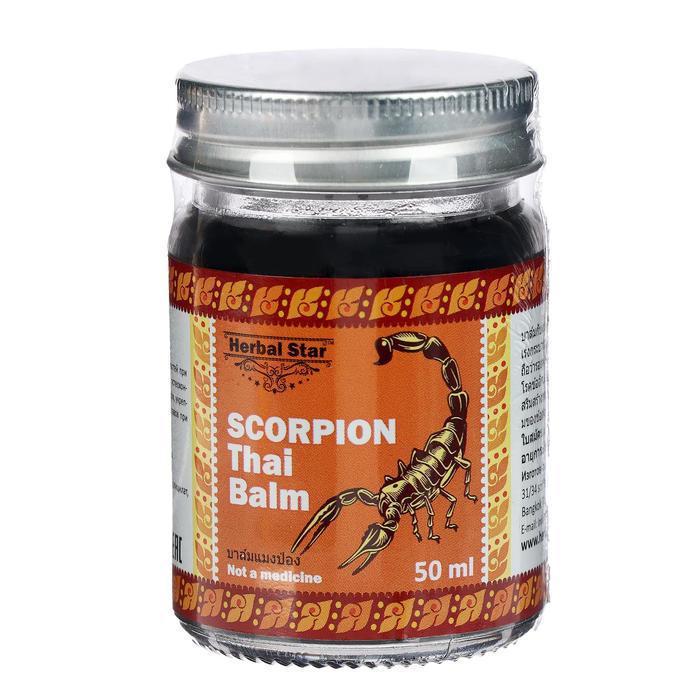 Тайский бальзам для суставов Herbal Star "Скорпион", при радикулите, ревматизме и остеохондрозе, 50 мл - фото 1 - id-p157730413