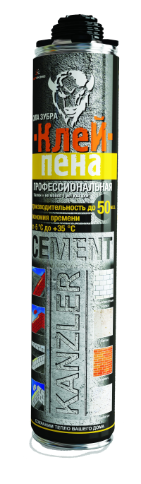 Клей-Пена KANZLER /Profpur CEMENT, профф 850мл