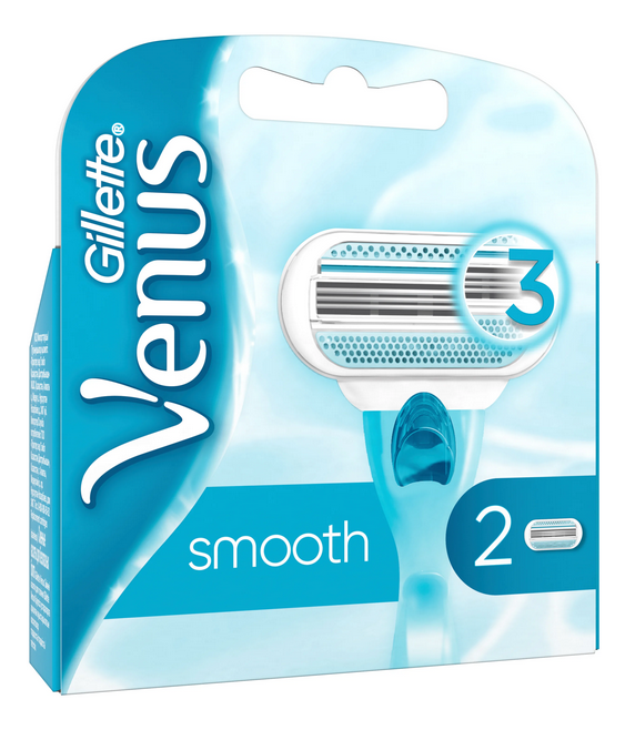 Сменные кассеты Gillette Venus Smooth ( 2 шт ) - фото 2 - id-p159348584