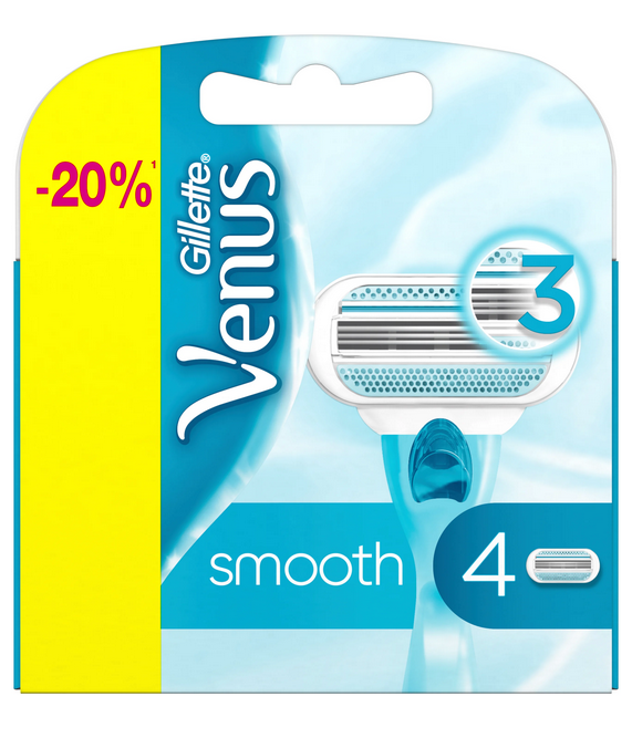 Сменные кассеты Gillette Venus Smooth ( 4 шт ) - фото 1 - id-p159350422