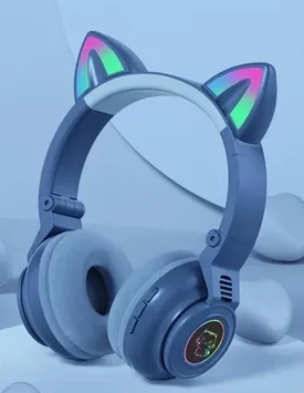 Детские наушники Cat Ear 1234 беспроводные со светящимися ушками Wireless Headphones - фото 2 - id-p159351421