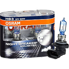 Автомобильная лампа HB3 (9005) Osram Night Breaker Unlimited +110% (комплект 2 шт)