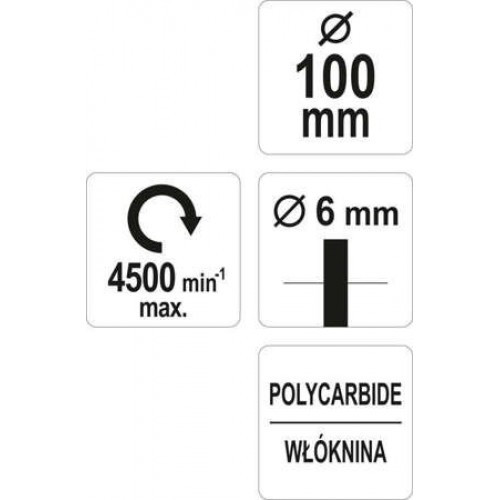 Круг зачистной со стержнем 100мм "Yato" YT-47802 - фото 3 - id-p159352684